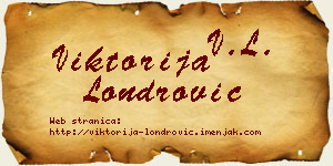 Viktorija Londrović vizit kartica